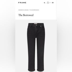 Frame Denim High Rise Black Jeans